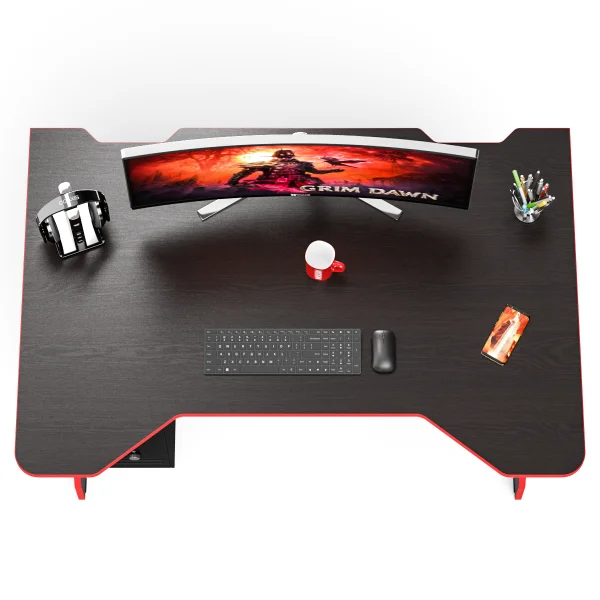 Стол компьютерный СК-5 (1400) венге/кромка красная