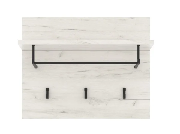 Тумба Гретта 500 с вешалкой дуб крафт белый