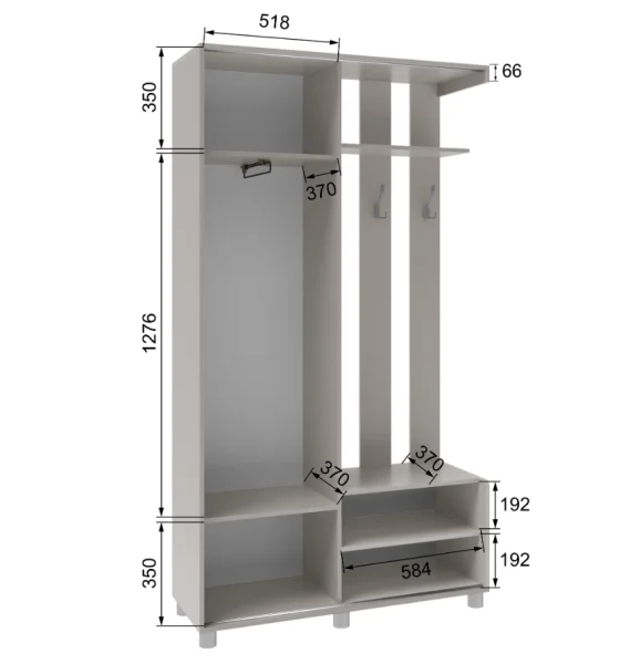 Прихожая Ларго-2 кашемир