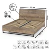 Кровать Трувор 11.34 с подъемным механизмом дуб гранж песочный/интра