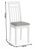 Стул Гольф-11 белый, ткань велюр серый 63