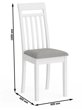 Стул Гольф-11 белый, ткань велюр серый 63