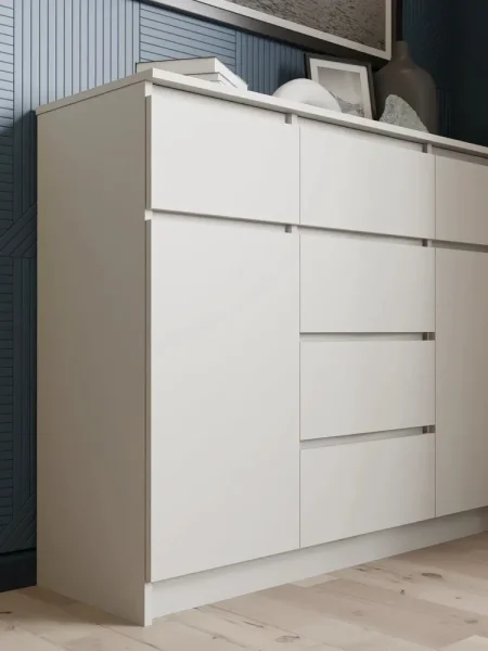 Комод с ящиками и дверками Мори МК 1200.4 сатин