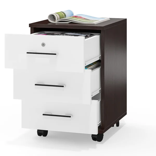 Тумба на колесиках МД 3.02 венге/белый