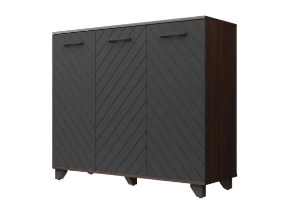 Комод Стокгольм венге/черный матовый