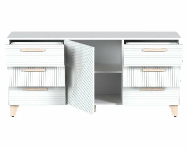 Комод Копенгаген белый/белый матовый