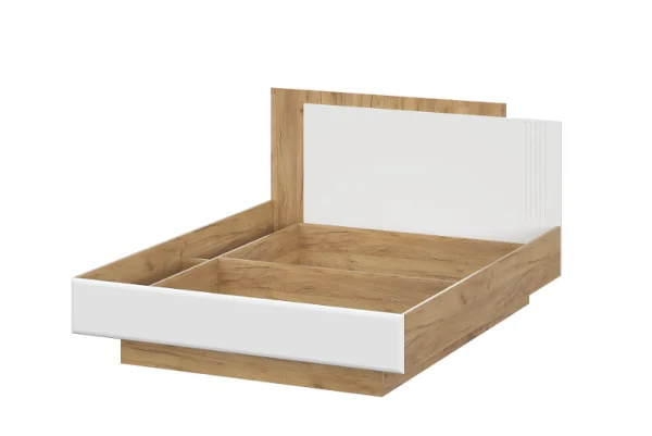 Кровать с подъемным механизмом Милан 1,6 дуб золотой/белый матовый