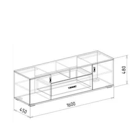 Тумба ТВ №17 Нежность бодега/рельеф пастель