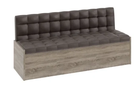 Скамья прямая Форест дуб сонома трюфель, кожзам коричневый