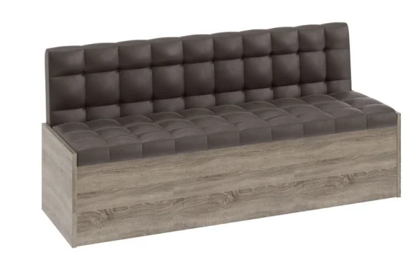 Скамья прямая Форест дуб сонома трюфель, кожзам коричневый