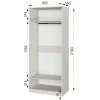 Шкаф 2-створчатый Азалия-22 бодега белый