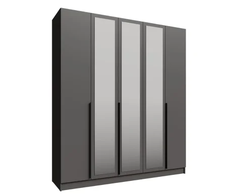 Шкаф Мадрид 2,0 с зеркалом графит серый