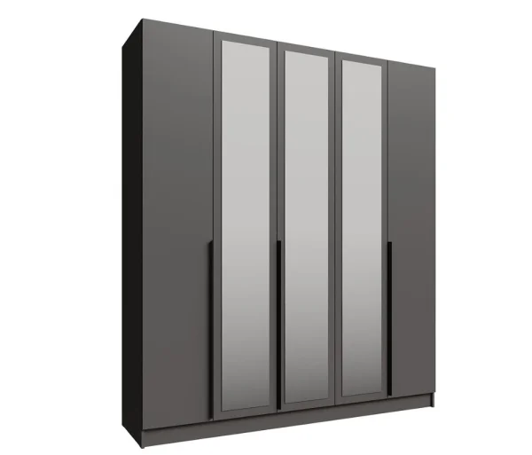 Шкаф Мадрид 2,0 с зеркалом графит серый