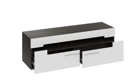 Тумба для ТВ Фьюжн венге/белый глянец