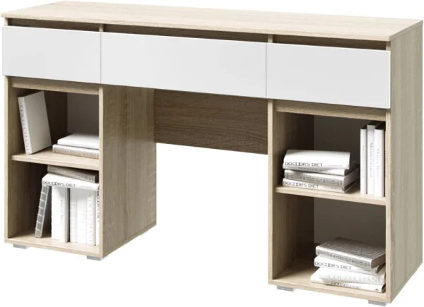 Туалетный стол Ким дуб сонома/белый глянец