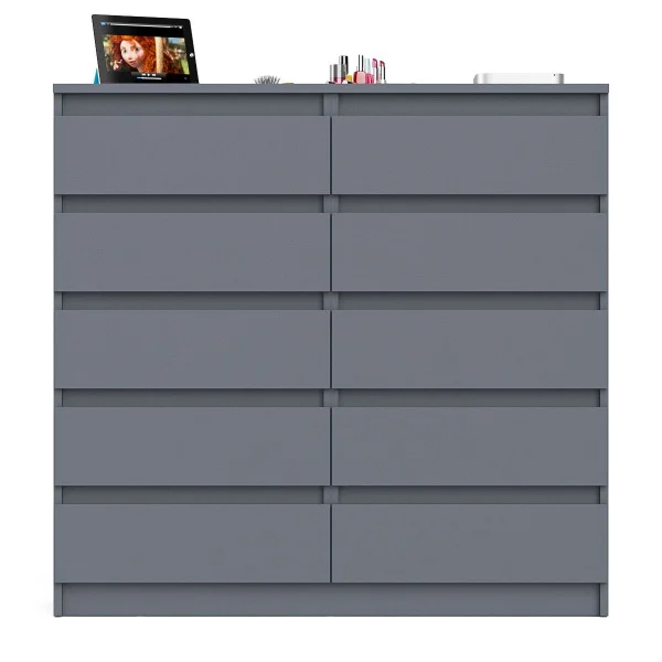 Комод десять выдвижных ящиков МК 1200.10 графит