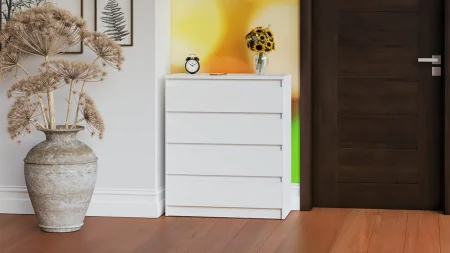 Узкий комод пять ящиков МК 700.5 белый