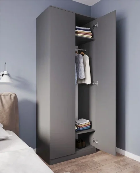 Шкаф двухдверный Мори МШ 800.1 графит