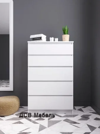 Комод высокий Мори МК 700.5 белый