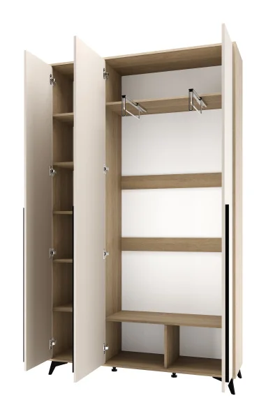 Шкаф Ева 1300 3С дуб экспрессив/сатин