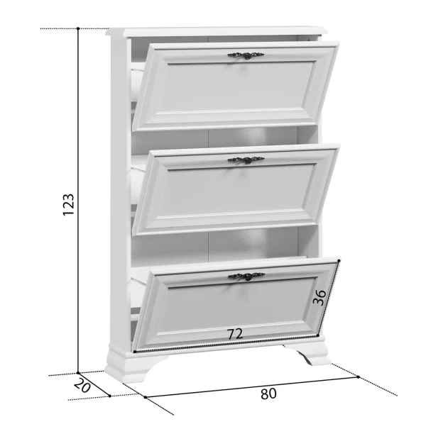 Тумба для обуви Кентаки SFB3B белый
