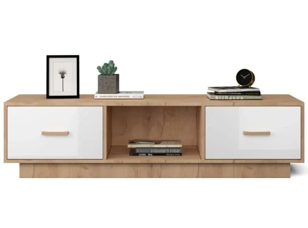 Тумба Эго Т-3 (ПД) дуб крафт золотой/белый глянец