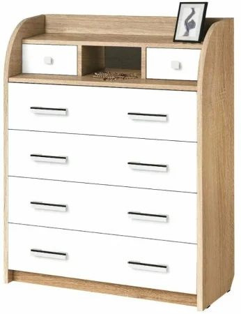 Комод К-6 дуб сонома/белый