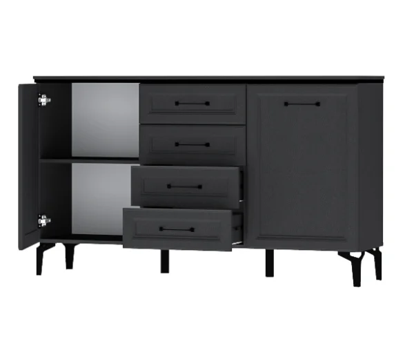 Комод Шарм К-3 антрацит/рамка