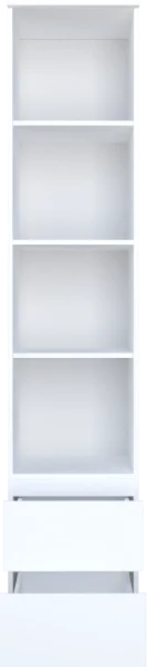 Стеллаж с ящиками Б 5.04 белый (серия без ручек)