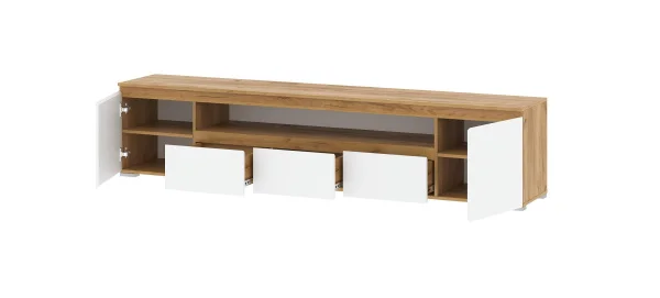 Тумба ТВ Гретта 2250 2С3Я дуб крафт золотой/белый