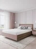 Кровать Роза 140 орех франклин/пудра скин тренто