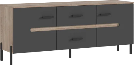 Тумба ТВ Ким (металл) дуб сонома/графит
