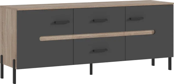 Тумба ТВ Ким (металл) дуб сонома/графит