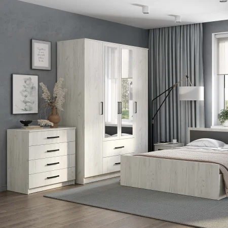 Комод Фиеста 850 дуб крафт белый