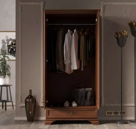 Шкаф двустворчатый Кентаки SZF2D1S каштан