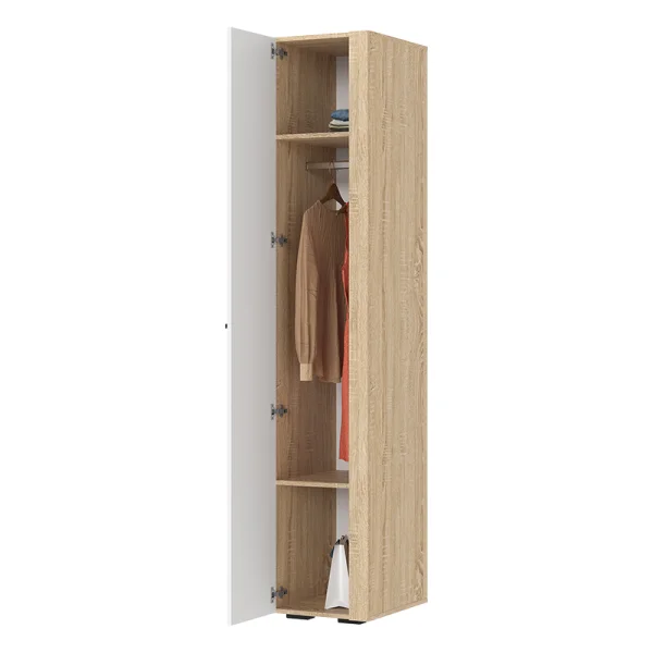 Шкаф 400 Санса ШК-01 дуб сонома/белый