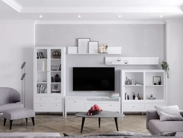 Шкаф-витрина Ева (Хельга) REG2W2S белый