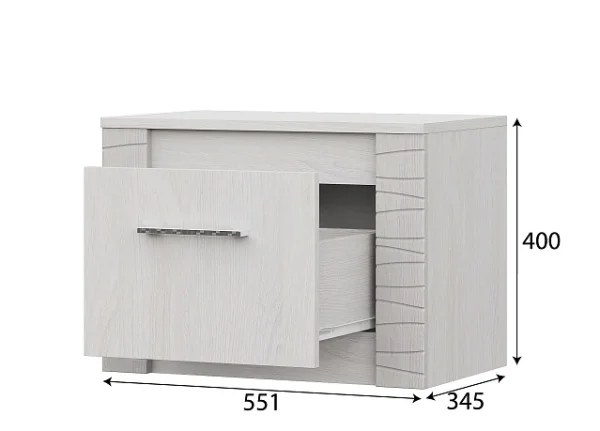 Тумба прикроватная Гамма-20 ясень анкор светлый/сандал светлый