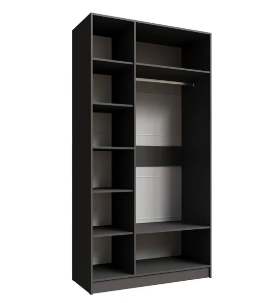 Шкаф Мадрид 1,2 с зеркалом графит серый