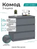 Комод 3 ящика Мори МК 803 графит