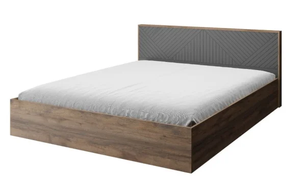 Кровать Копенгаген 160 дуб самдал/серый графит