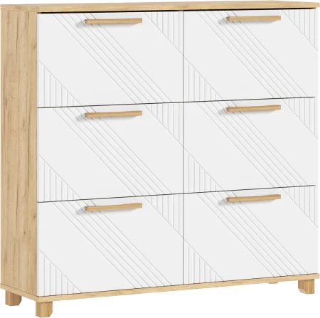 Обувница Ирис 1000 браш вайт/дуб крафт