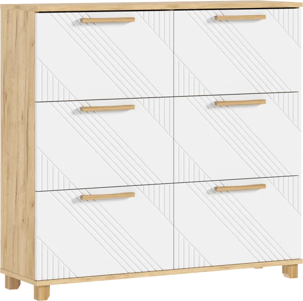 Обувница Ирис 1000 браш вайт/дуб крафт