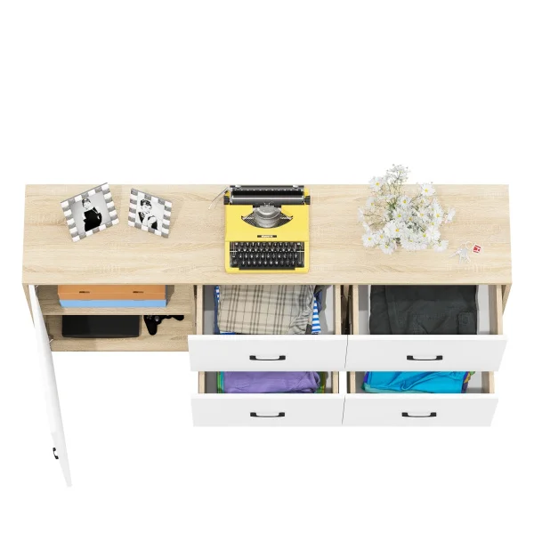 Комод 125-1704 дуб сонома/белый