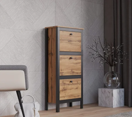 Тумба для обуви Лофт SFB3B/50 дуб вотан/черный