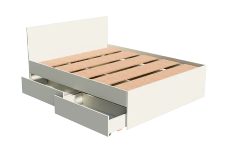 Кровать с ящиками Мори КРМЯ 1600.1 сатин