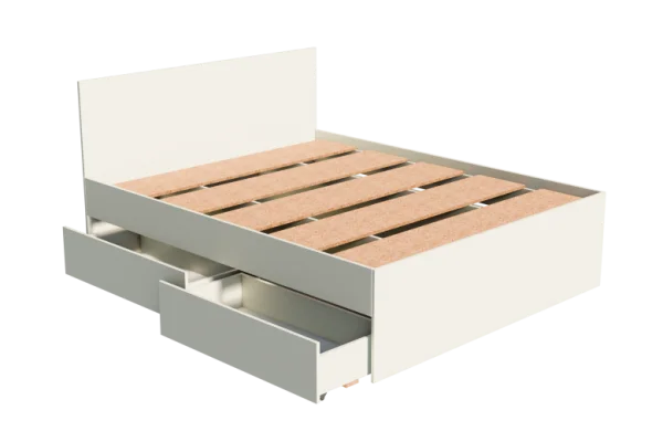 Кровать с ящиками Мори КРМЯ 1600.1 сатин