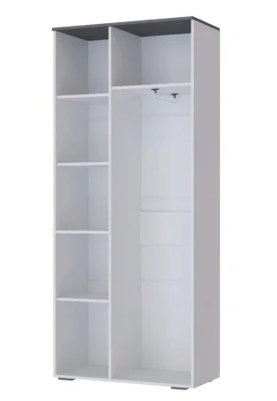 Шкаф Таормина белый/серый графит