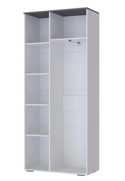 Шкаф Таормина белый/серый графит