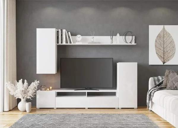 Гостиная Лира МДФ белый глянец